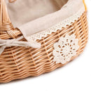 Wicker Basket Rattan Storage Basket Box Picnic Basket Fruit Flower Baskets  W8Q4