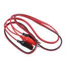 2 x 92 cm dual double ended probe cayman alligator clip cable A4I7