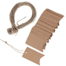 100X Blank Kraft Jewelry Price Wedding Label String Price Tags With String 20mME