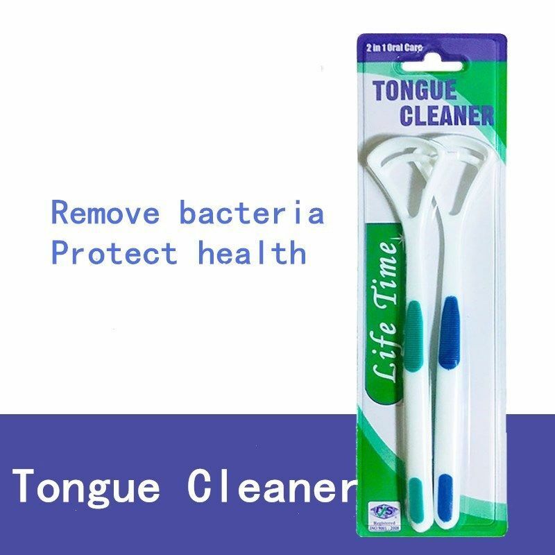 2Pcs/set Dental Care Brush Cleaner Bad Breath Tongue Scraper Oral Clean Care New