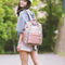 Nylon Waterproof Women Girl Laptop Backpack Travel Shoulder Handbags (Grey)