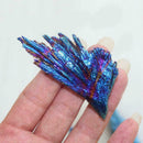 Quartz Crystal Rainbow Titanium Cluster VUG Mineral Healing Specimen