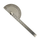 0-180 degree Angle Ruler Round Head Rotary protractor 145mm Adjustable Univ