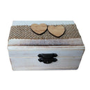 Wooden Heart Wedding Ring Jewelry Box Rustic Ring Storage Container Case