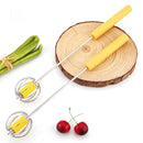 stainless steel press hand rotating whisk wire mixer egg beater stiring tool M&E