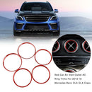 5Pcs Air Vent Outlet Ring Cover Trim Red For Mercedes Benz A/B/CLA/ GLA Class UK