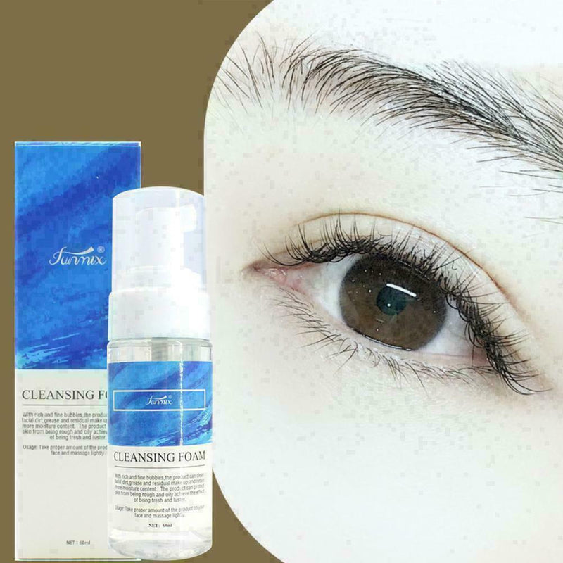 Foam Cleanser Bubble Cleansing Lash Shampoo & Brush Extensions 60ml For Eye V7G5