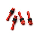 4x TR48E Bolt-in Auto Car Tubeless Wheel Tire Valve Stems Dust Caps Red EBlj