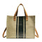 Canvas Women Shoulder Crossbody Bag Shopping Large Capacity Handbag (1)  A