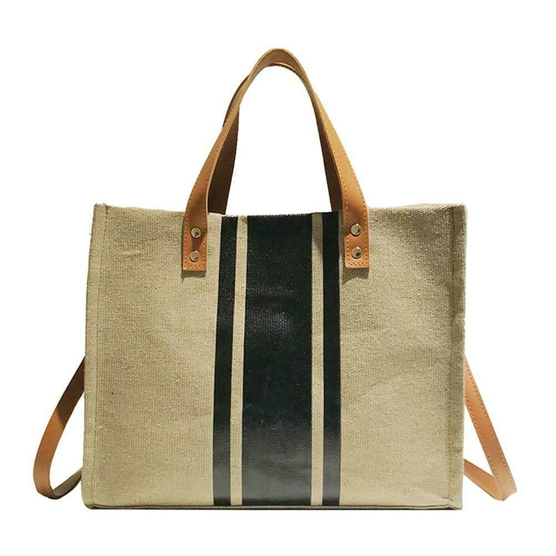 Canvas Women Shoulder Crossbody Bag Shopping Large Capacity Handbag (1)  A