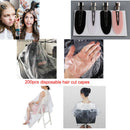 200PC Disposable Hair Cutting Cape Cloth Hair Salon Gowns Capes with Clips
