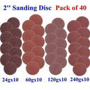 40 PCS 2 inch /50 mm 24/60/120/240 Grit Roll Lock Sanding Roloc Disc P1P4 A2N8