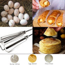 Rotary Manual Hand Whisk Egg Beater Mixer Blender Stainless Steel Kitchen T