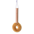 Natural fiber Pot Brush With A Wooden Handle&Hang Rope Kitchen Pans Dishes  Q8M5