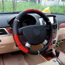 Dragon Design Leather Auto Car Steering Wheel Cover Anti-Catch Holder Protector