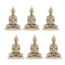 6 Pcs Asian Chinese Thailand Buddha Statue