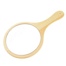 Natural Wood Frame Mirror Wooden Hand Mirror, Compact Size For Travel