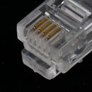 100Pcs 6P4C Phone Modular Telephone Cord Connectors Adapter Crimp RJ11