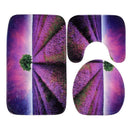 3pcs Nature View Bath Mat Set Anti Slip U Shape Floor Rugs Toilet Cover (C)