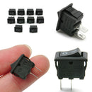 10pcs/lot Black 10*15mm 2PIN ON/OFF Boat Rocker Switch Car Dash Dashboard Truck