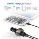 Qc3.0+2.4A 3 Usb Ports Smart Fast Charging Car Charger Adapter For Cell Pho