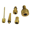 5pcs/Set Brass Bike Pump Adapter Woods Schrader Converter Tire Pumps Connector