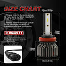 Txvso8 G4 2Pcs H8/H9/H11 Led Car Light Bulbs Flip Eutectic Chips-28000Lm 60 G5O7
