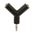 1 Male To 2 Female 3.5mm Y Audio Splitter Headphone Adapter W/ Key Ring