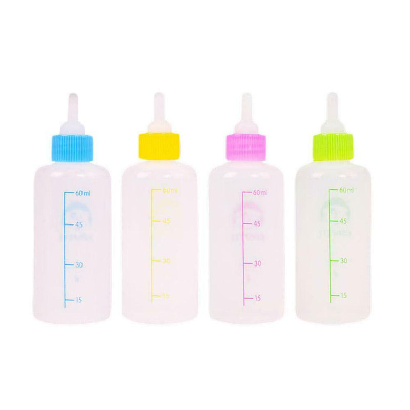 60mL Pet Milk Bottle Nipple Pacifier Dog Puppy Cat Drinking Water Feeder A