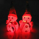 1PC Light Up Glowing Snowy Snowman Warm White LEDs Christmas Xmas Decoratio