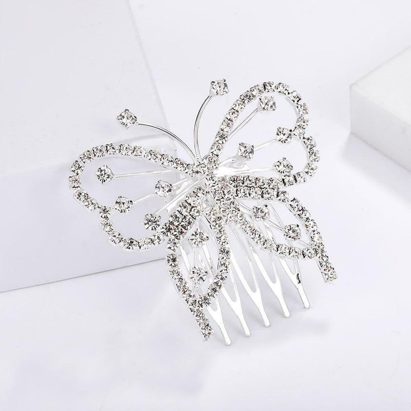 Elegant Rhinestone Hairpin Crystal Hair Comb Women Wedding Valentine Gift