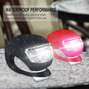 Silicone Light Bike Lamp, 6 pcs LED Bike Light Set (3x LED White & 3x LED r