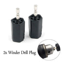 2pcs Guitar Electric Drill String Winder Head Peg Puller Guitar Repair Tool Kit