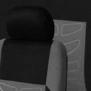 2pcs Car Seat Covers Tire Track Style Auto Styling Seat Protector (Grey) A