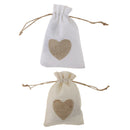 Burlap Jute Drawstring Bags Drawstring Pouch Gift Bags 10 Pieces For  Household