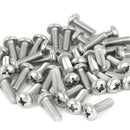 60pcs M2 x 4mm 304 Stainless Steel Phillips Round Head Screws Bolt B3W1