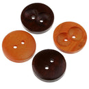 20x Wooden Flatback Round Buttons for Sewing Clothing Buttons Repair 20mm