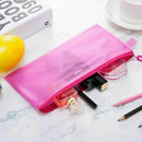 12 Pieces 6 Colors Pencil Pouch Zipper File Bags Waterproof Double Layer fo
