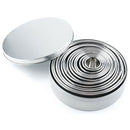 14Pcs/Set Round Cookie Biscuit Cutter Set Stainless Steel Mousse Cake Ring