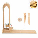 Wood Leathercraft Hand Stitching Pony Leather Craft Lacing Sewing DIY Table C4V9