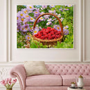 5D Full Round Drill Diamond Painting DIY Raspberry Rhinestone Picture Decor