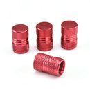 New 4Pcs Red Aluminum Air Port Cover Tire Rim Valve Wheel Stem Cap Accessories