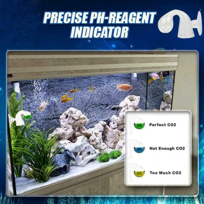 Aquarium Carbon Dioxide CO2 Monitor Glass Ball Drop Indicator Checker PH T3E9