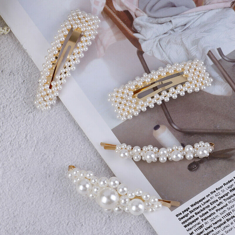 4pcs Hair Clip Beaded Hairclip Barrette Beaded Hair Accessory Hairc â„–[