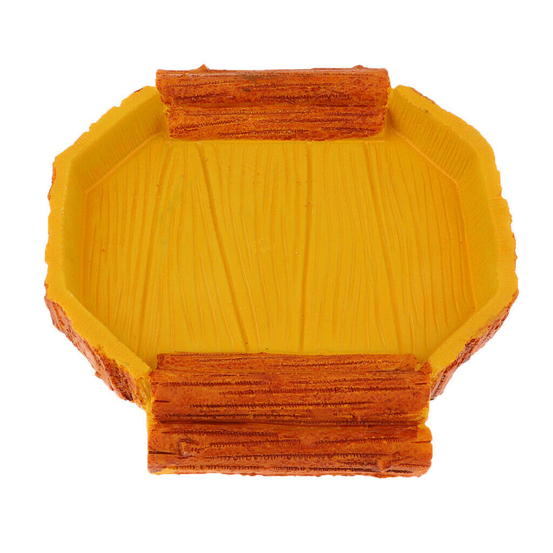 Large Reptile Feeding Rock Bowl Food & Water Terrarium Dish Pet Gecko Lizard