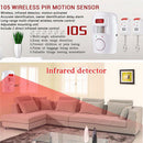 Wireless Alarm System PIR Infrared Detector + 2 Remote Control For Home Security