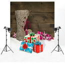 Christmas Background Fabric Tablecloth Photo Studio Family Home Party Decor