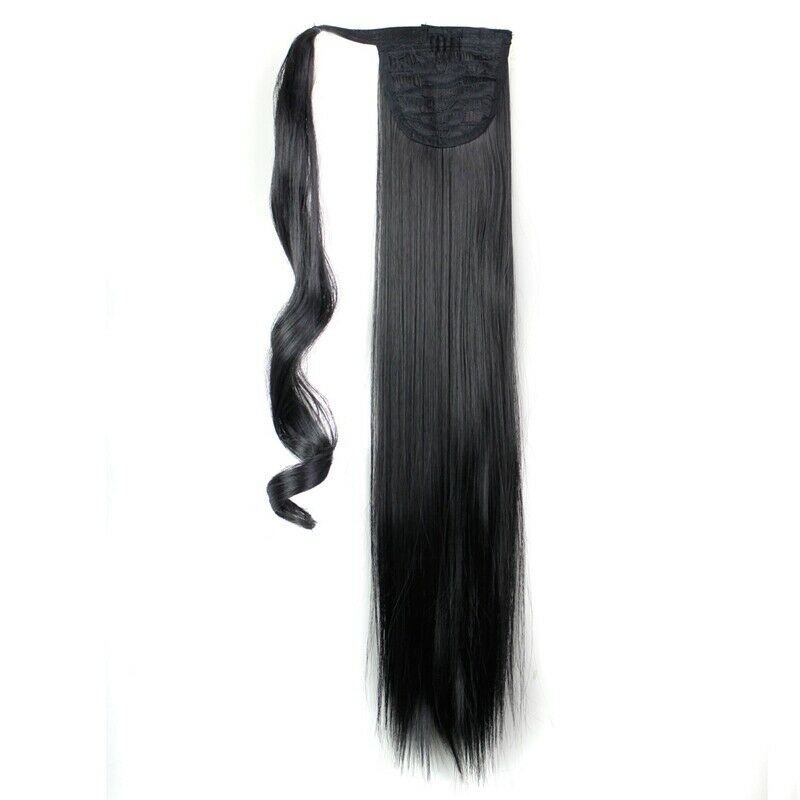 Ponytail Hair Extension Tail Hairpiece Long Straight Synthetic Women'S Hair J4Z1