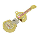 Usb Flash Drive Color Diamond Metal Full Pen Drive U Disk Crystal Guitar Dr T7J9