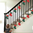 12 packs of 7 inch twill mini Christmas stockings gift card holder, small r H3F7